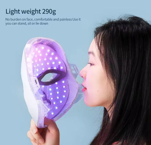 Wireless 7-Color LED Face Mask — Cordless Light Therapy for Anti-Aging & Acne