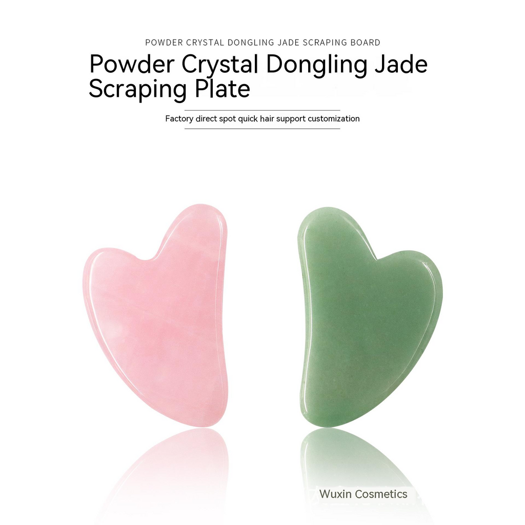 Jade Gua Sha Stone — Facial Sculpting, Lymphatic Drainage & Skin Glow Tool
