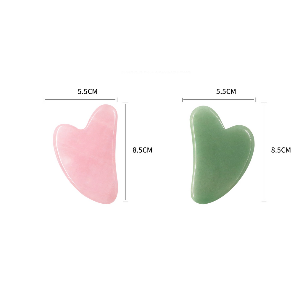 Jade Gua Sha Stone — Facial Sculpting, Lymphatic Drainage & Skin Glow Tool