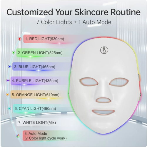 7-Color LED Light Therapy Face Mask — Anti-Aging, Acne & Skin Rejuvenation