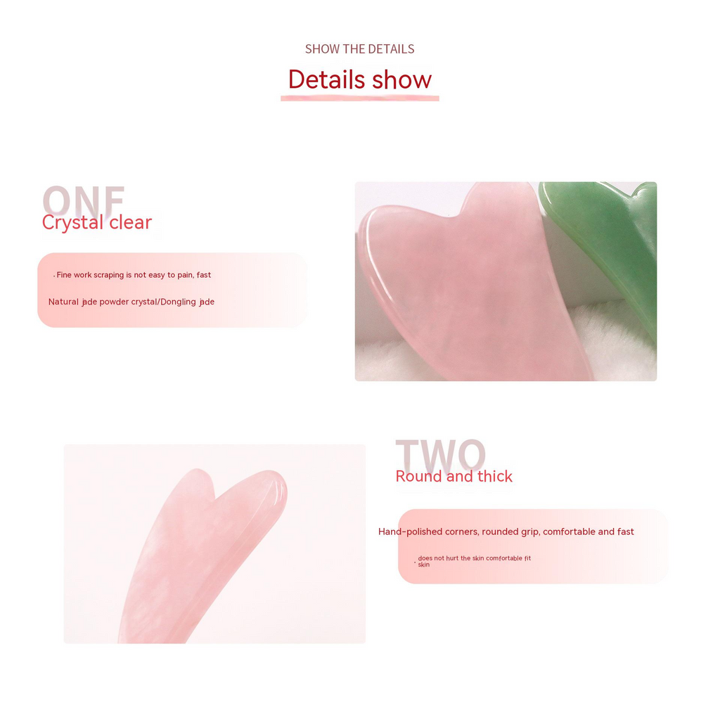 Jade Gua Sha Stone — Facial Sculpting, Lymphatic Drainage & Skin Glow Tool