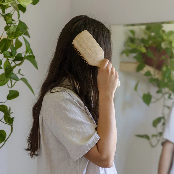 Pure Bamboo Hair Brush — Detangle, Stimulate & Shine Sustainably