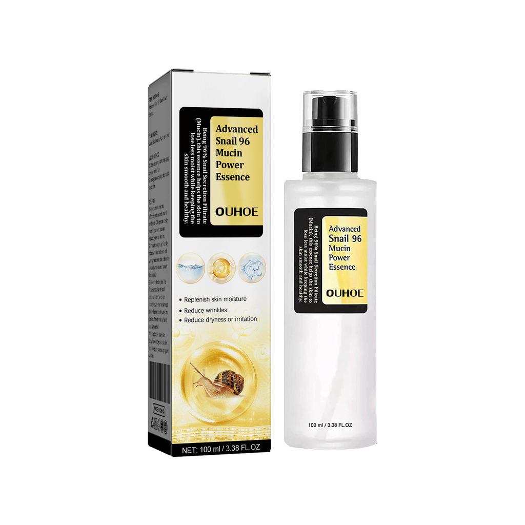 96% Snail Mucin Facial Essence — Korean Anti-Aging, Repair & Brightening Serum