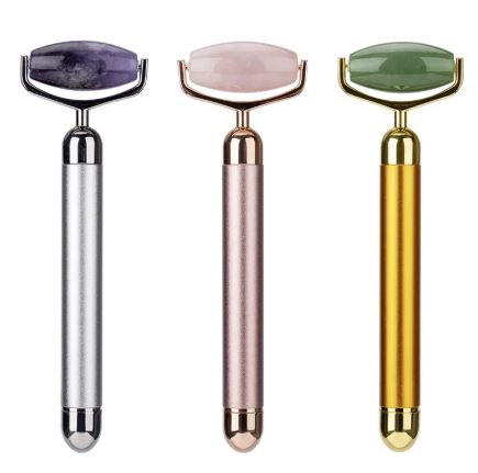 Electric Jade Roller — Vibrating Facial Massager for Lifting, Depuffing & Glow