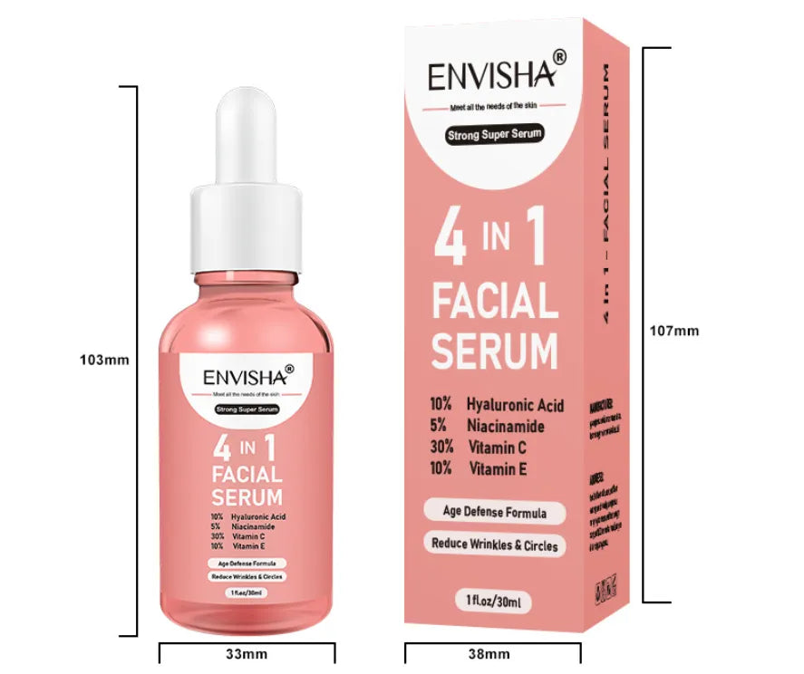 4-in-1 Anti-Aging Facial Serum — Hydrate, Brighten & Firm in One Step