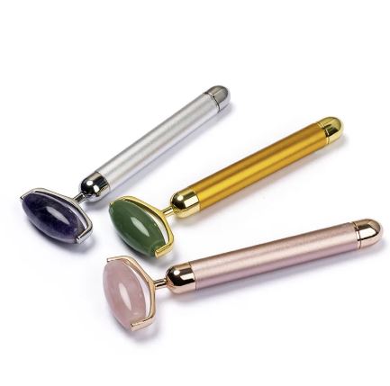 Electric Jade Roller — Vibrating Facial Massager for Lifting, Depuffing & Glow