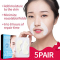 Overnight Nasolabial Fold & Smile Line Patches — 5 Pairs, Hydrogel Sleep Treatment