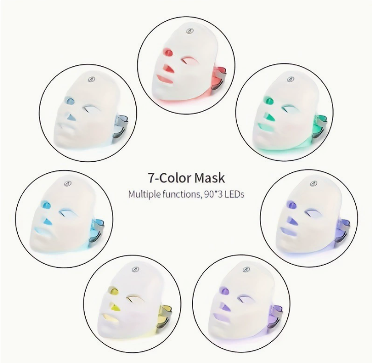 7-Color LED Light Therapy Face Mask — Anti-Aging, Acne & Skin Rejuvenation