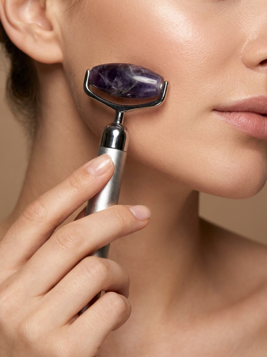 Electric Jade Roller — Vibrating Facial Massager for Lifting, Depuffing & Glow