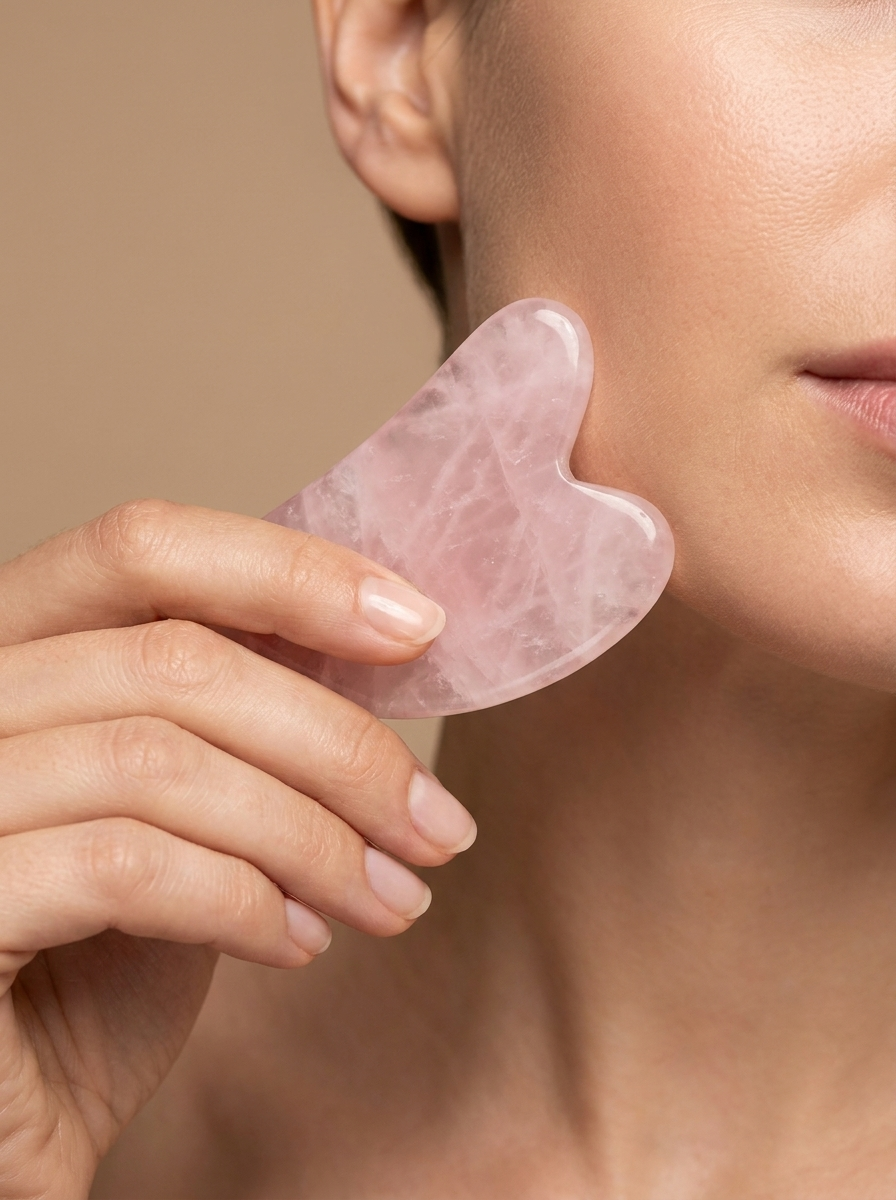 Jade Gua Sha Stone — Facial Sculpting, Lymphatic Drainage & Skin Glow Tool