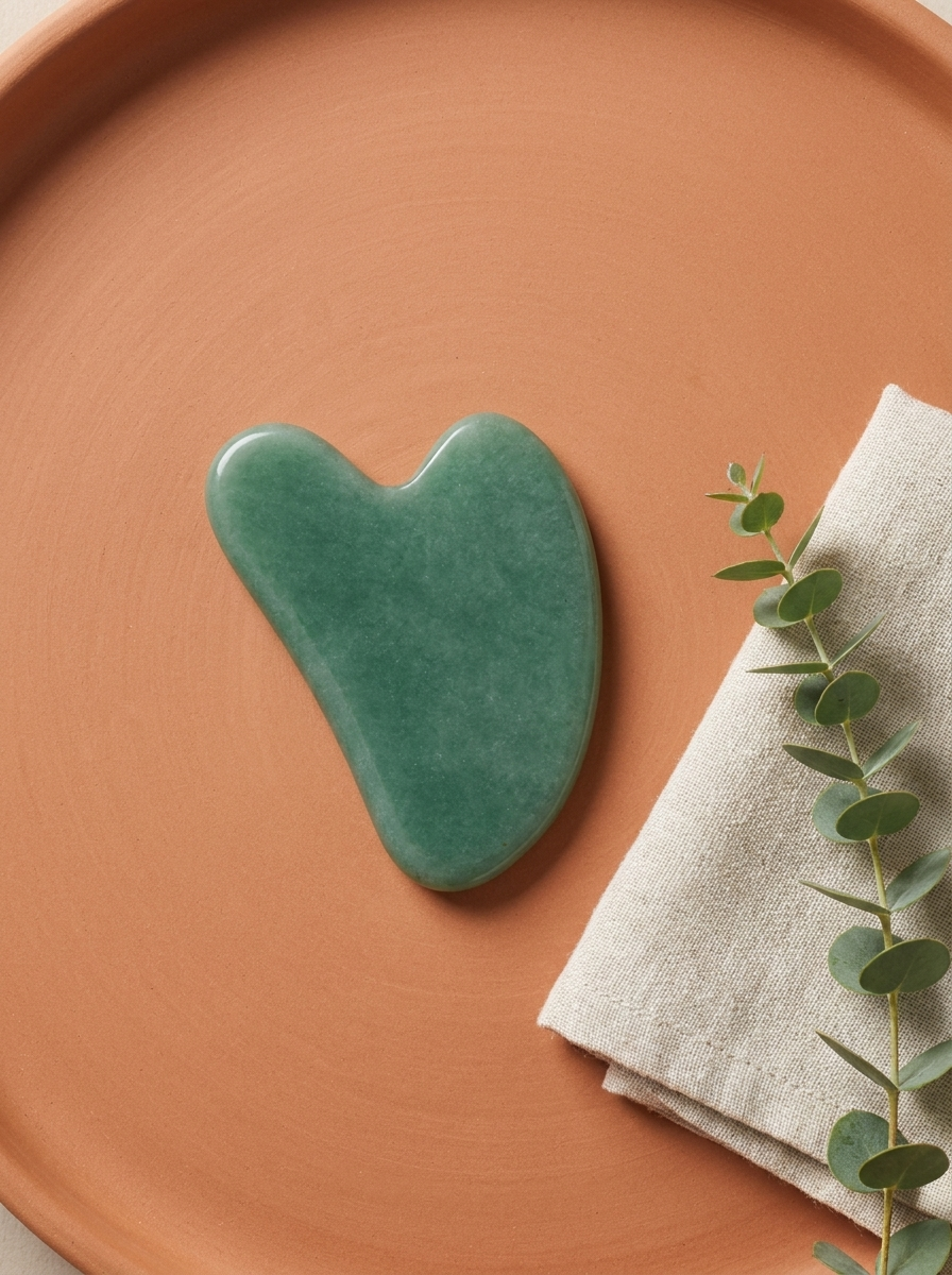 Jade Gua Sha Stone — Facial Sculpting, Lymphatic Drainage & Skin Glow Tool