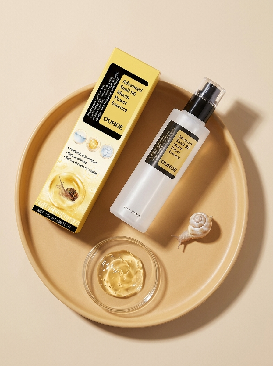 96% Snail Mucin Facial Essence — Korean Anti-Aging, Repair & Brightening Serum