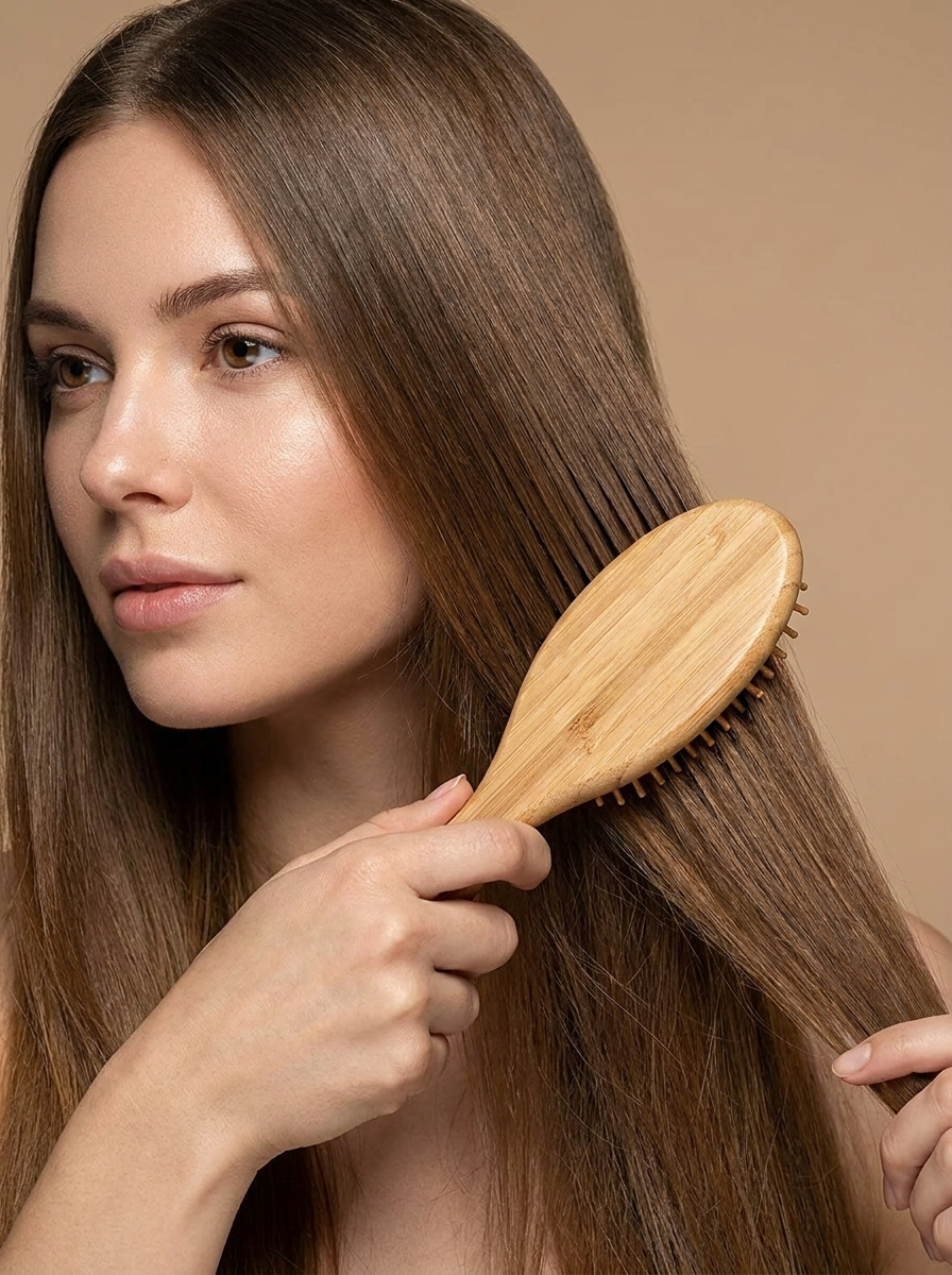 Pure Bamboo Hair Brush — Detangle, Stimulate & Shine Sustainably