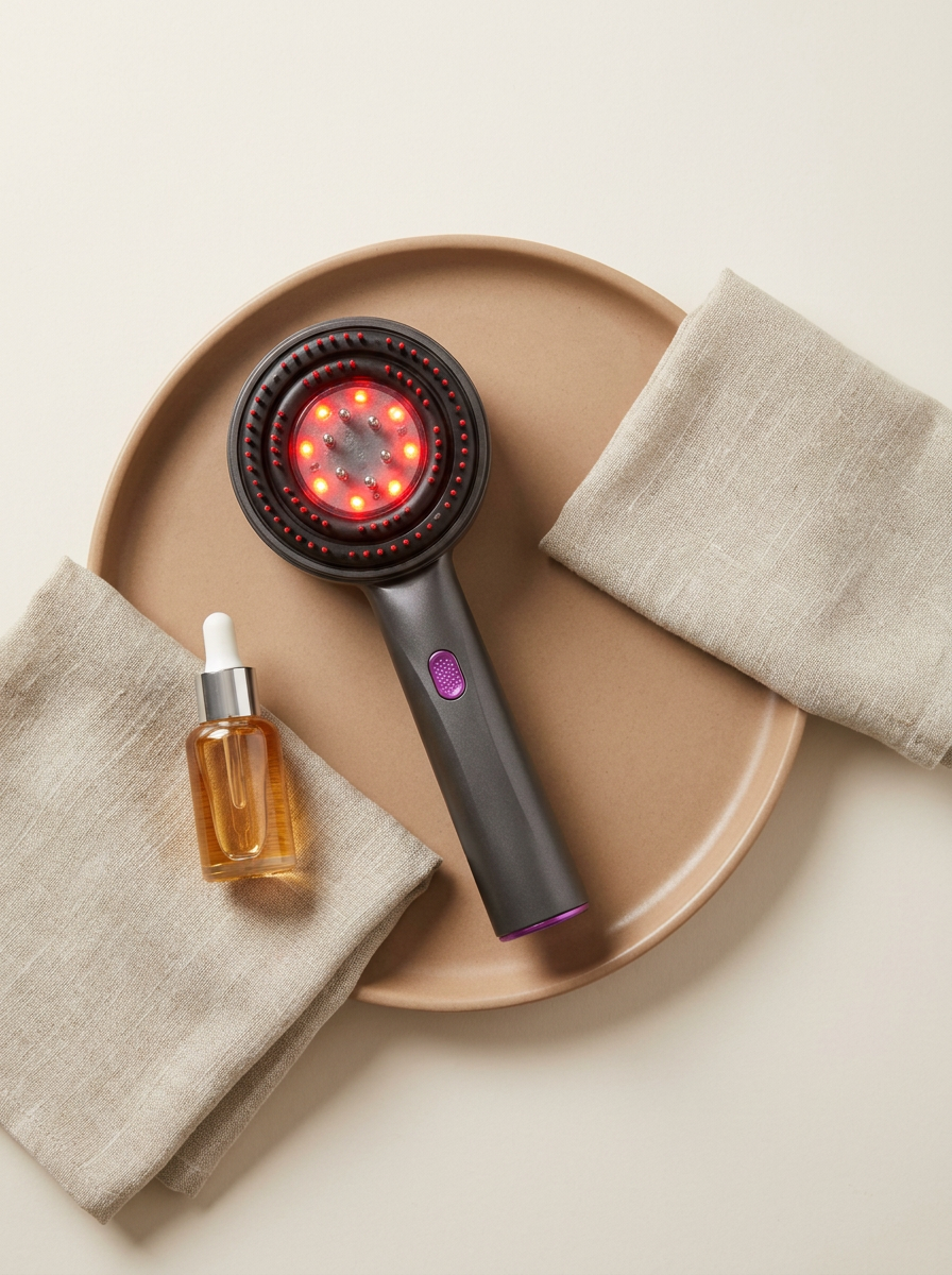 Scalp Ease — Electric Scalp Massager with Red Light Therapy for Hair Growth